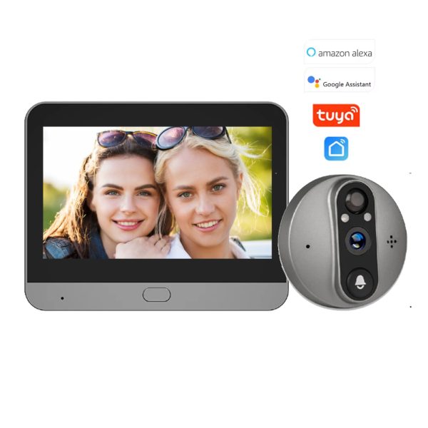 WiFi Door Bell Eye Mini Peephole Doorbell Camera Digital Viewer with Monitor