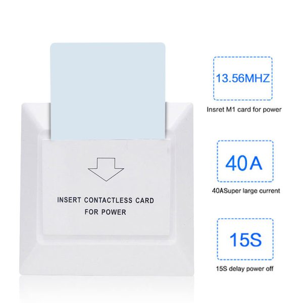 Smart RFID Key‑Card Power Saver Switch – Energy‑Saving Guest Room Insert Socket - Image 3