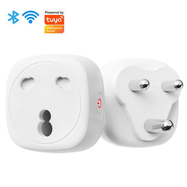 Tuya Smart WiFi Socket  16A – India/South Africa Standard (Voice & App Control)