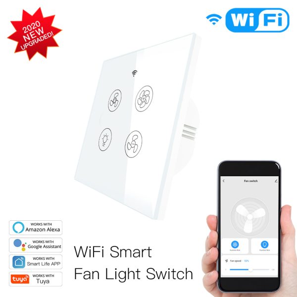 Smart RF Fan Light Dimmer switch with remote - Image 2