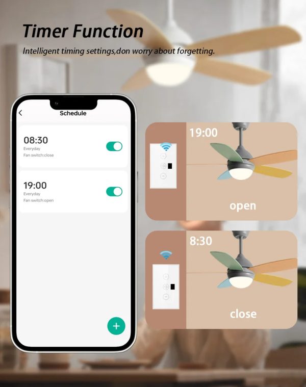 Giga Smart WIFI Ceiling Fan Dimmer Switch - Image 3