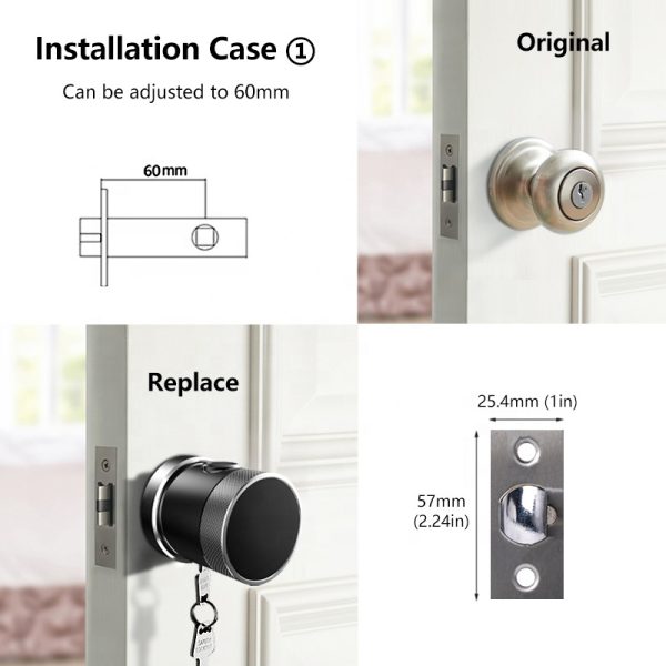 Giga Smart WiFi Round Fingerprint Smart Door Lock – Biometric, PIN, IC Card & App or Remote Unlock B5 - Image 4