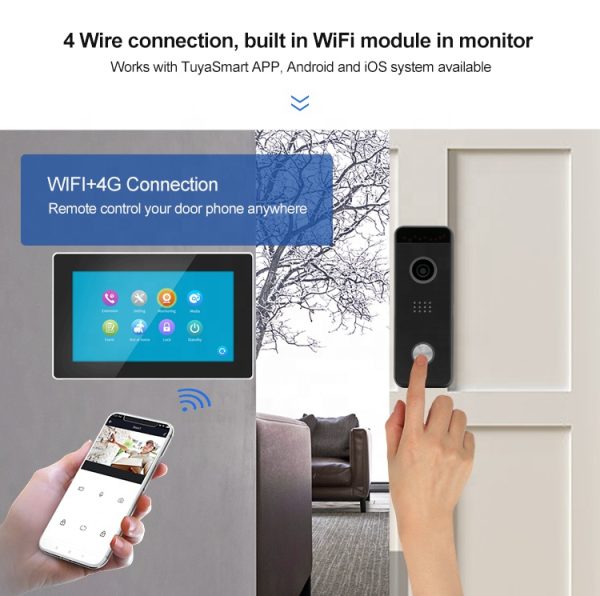 IP Video Door Phone Intercom System – WiFi/TCP‑IP Dual‑Way Audio‑Video Entry for Homes & Apartments - Image 4