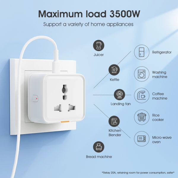 Tuya WiFi Smart Socket – Dual Control Smart Plug (EU Standard) - Image 2