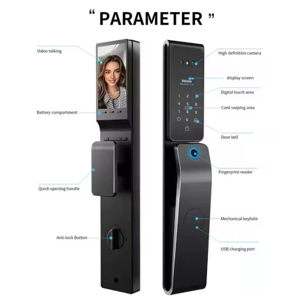 GigaSmart IP68 Biometric Video Intercom Smart Door Lock - Image 3