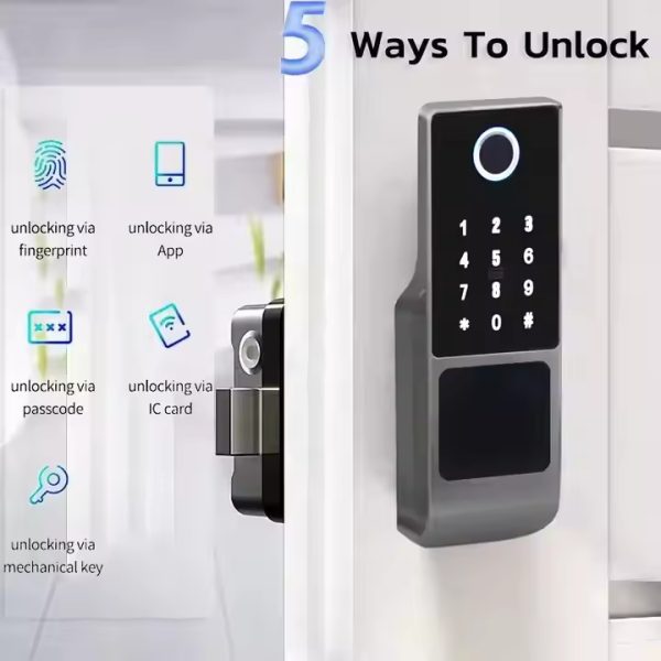 Smart IP65 Outdoor Fingerprint Smart DOOR Lock With TUYA App - Image 3