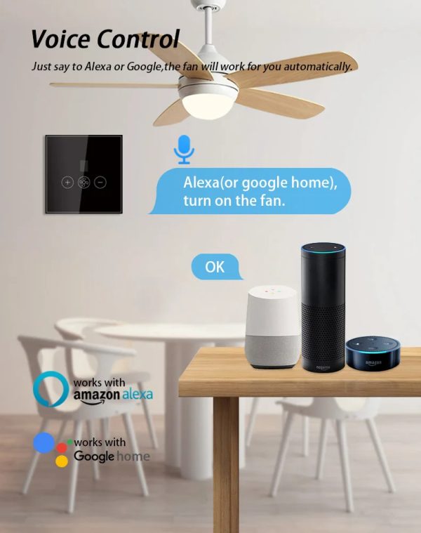 Giga Smart WIFI Ceiling Fan Dimmer Switch - Image 4