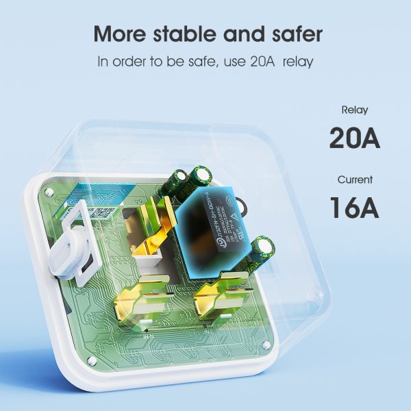 Tuya WiFi Smart Socket – Dual Control Smart Plug (EU Standard) - Image 3