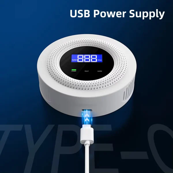 Smart LPG Gas Alarm Detector Leakage Sensor WIFI Temperature Detectors - Image 2
